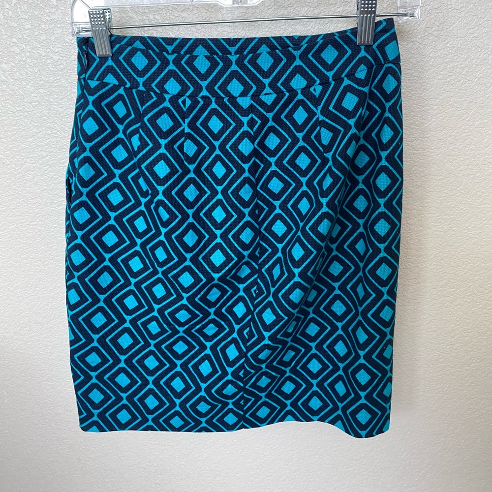 Loft Professional Diamond Pattern Petite Skirt - image 2